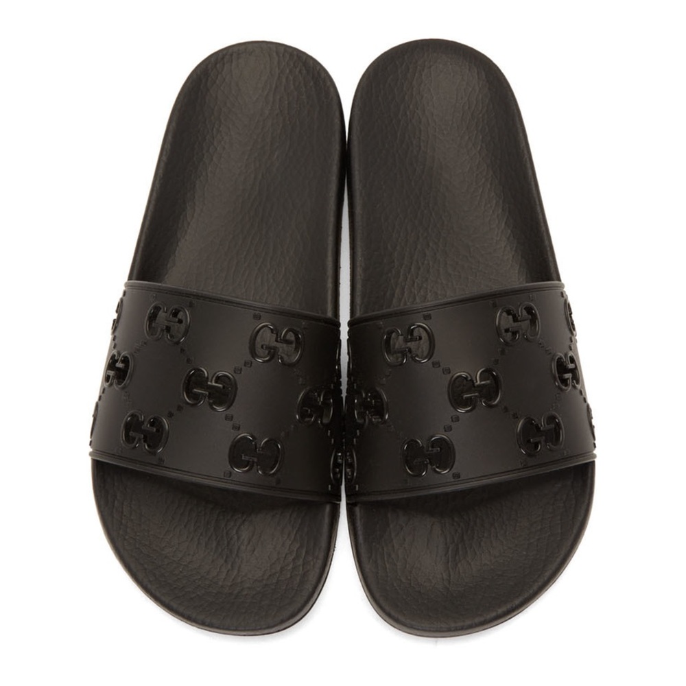 Men’s Gucci GG Slides Size 8 NEW authentic black